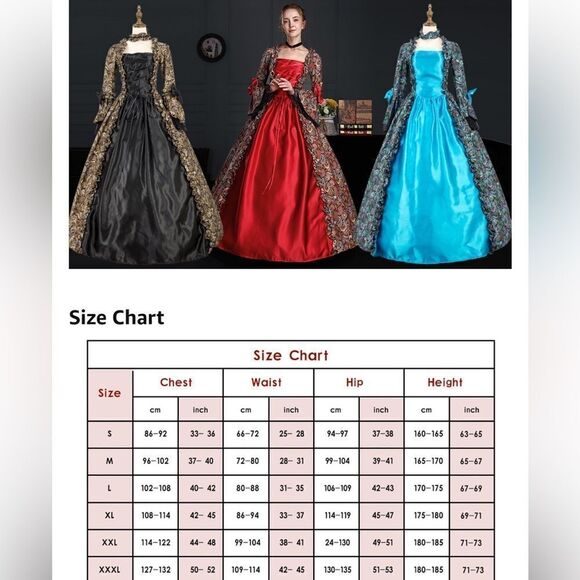 Victorian Dress Red Bow Floral Print Square Neckline Long Sleeves Matte - Picture 10 of 16